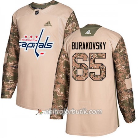 Män Ishockey Washington Capitals Tröja Andre Burakovsky 65 Adidas 2017-2018 Camo Veterans Day Practice Authentic